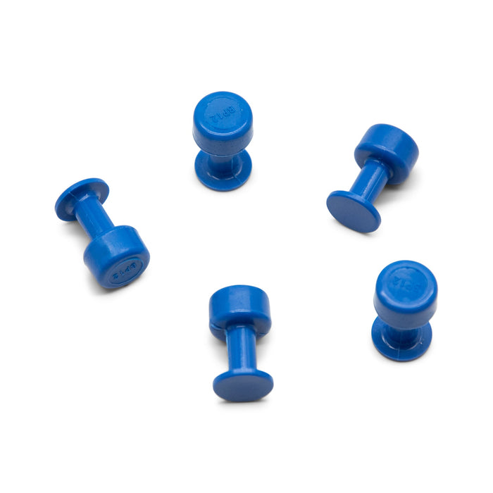 KECO 12 mm / 0.5" Blue Smooth Round Glue Tabs (5 Pack)