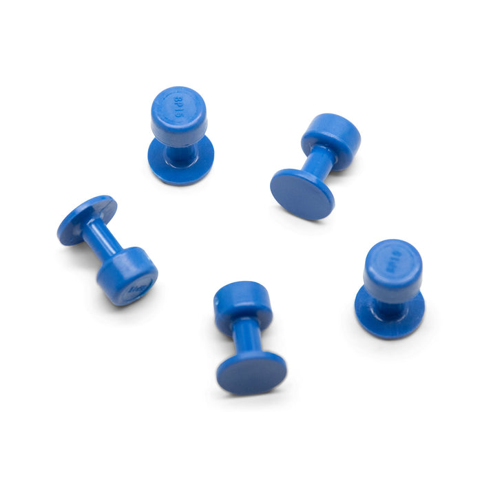 KECO 15 mm / 0.6" Blue Smooth Round Glue Tabs (5 Pack)