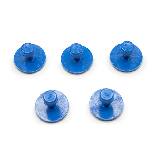 KECO 30 mm / 1.2" Blue Smooth Round Glue Tabs (5 Pack)