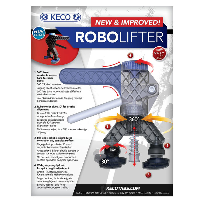 KECO Robo Mini Dent Lifter Hail Kit with Base, Crease Feet and 83 Tabs - 220 V (EU)